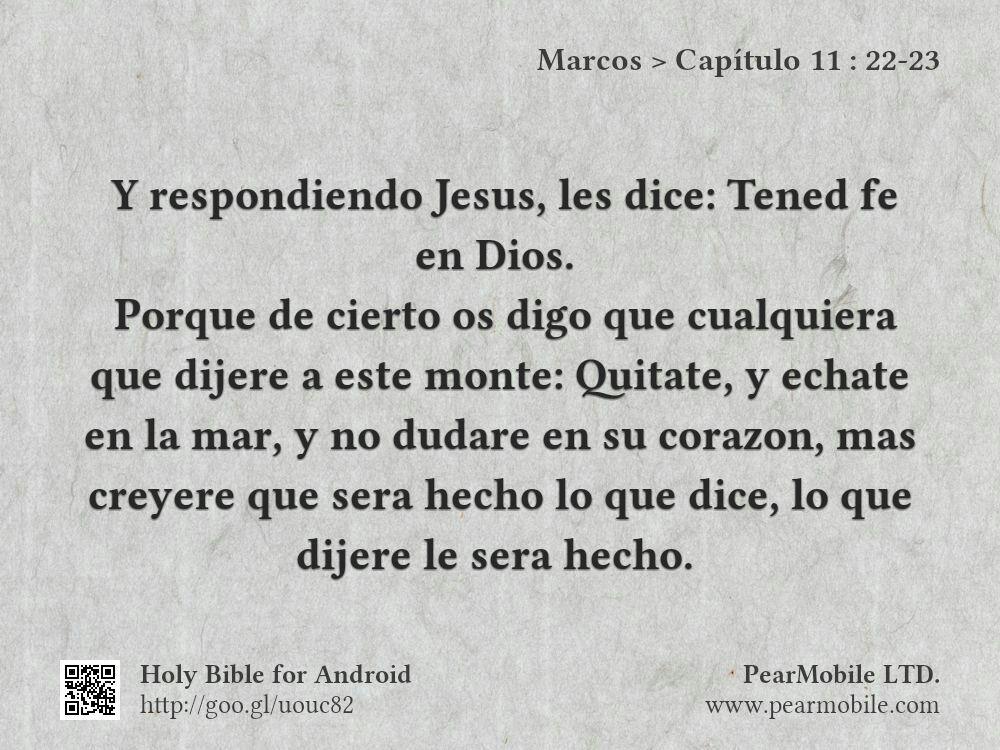 Marcos, Capítulo 11:22-23